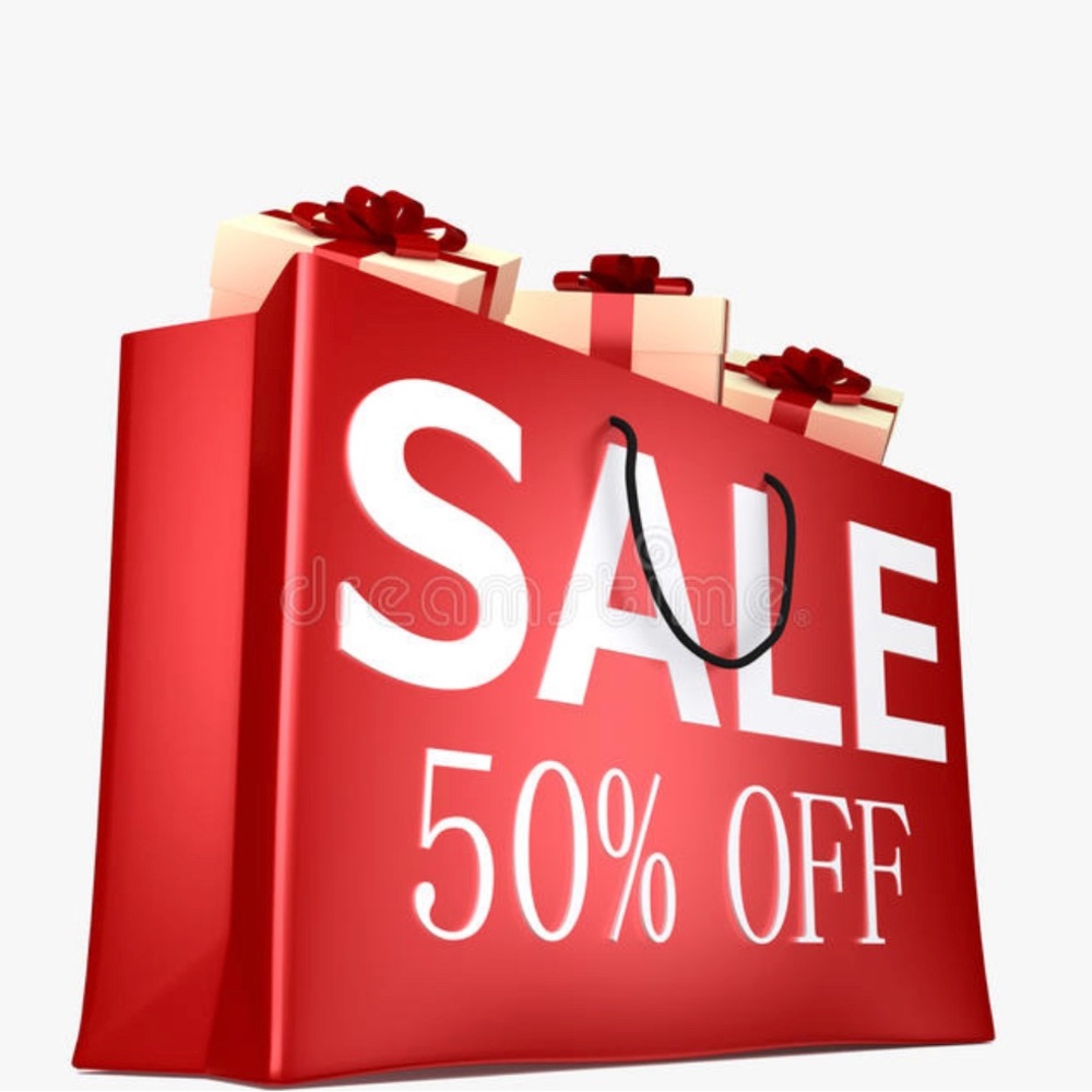 All purses $100 or less are 50% off